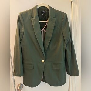 J. CREW Women’s Dark Olive Single-Button Blazer